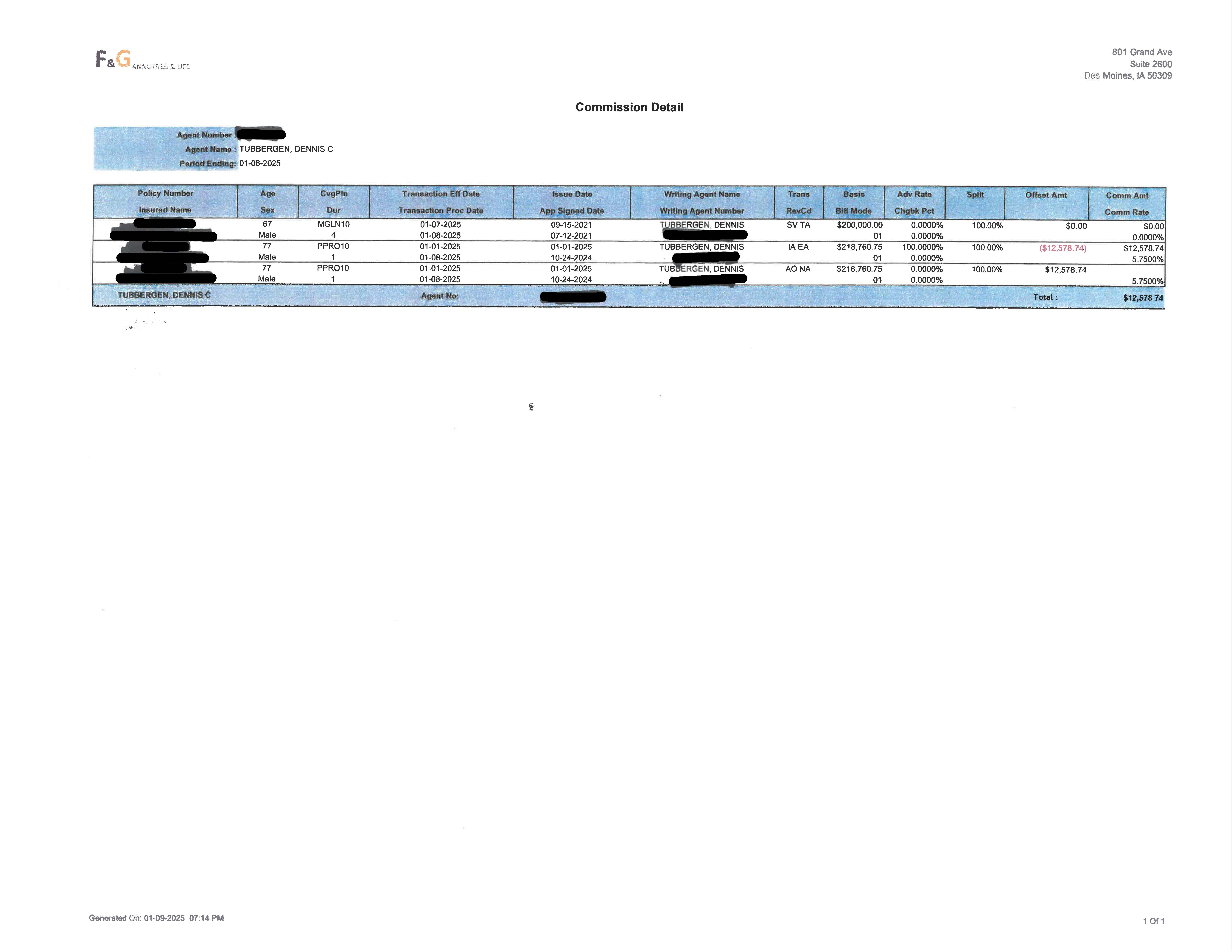 F&G Commission Statement 26